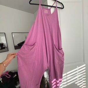 Free People Pink Jumpsuit with Pockets